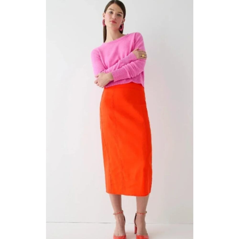 NWT J. Crew Black Midi Pencil Skirt - Picture 2 of 8